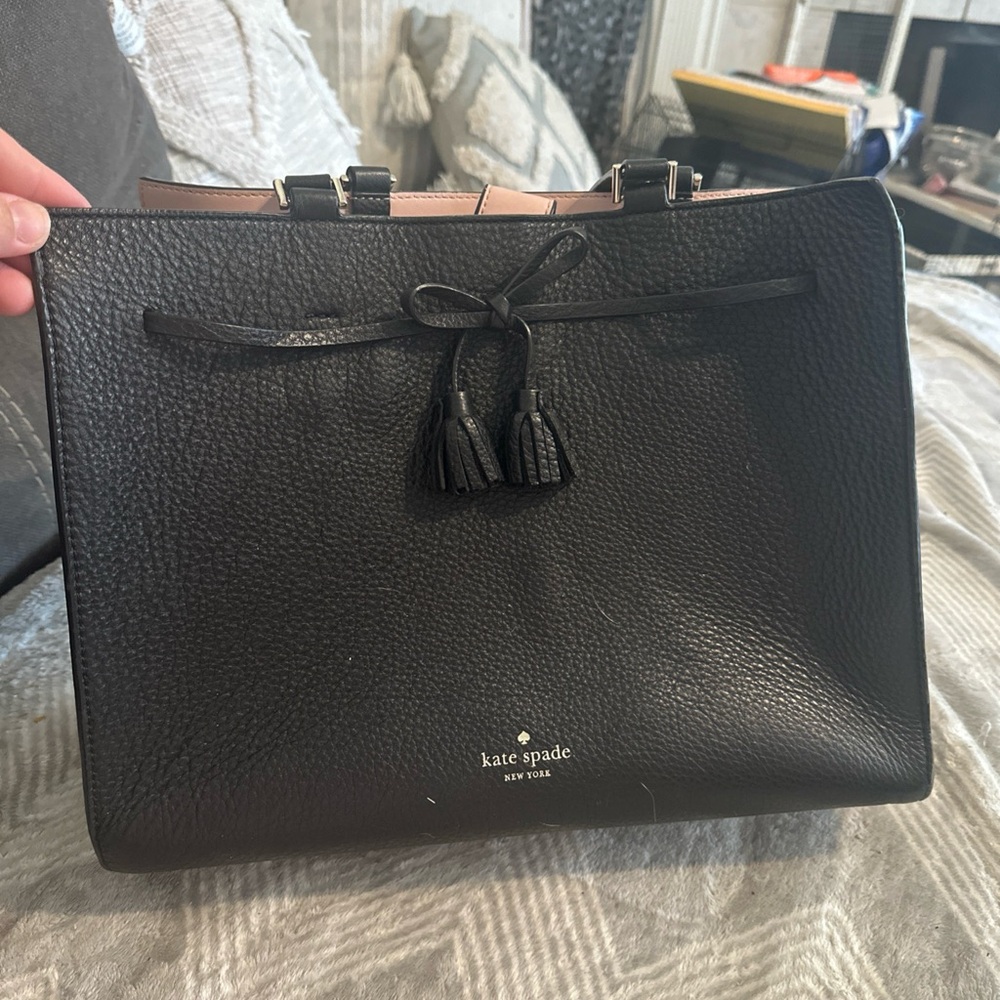 Kate Spade Black Leather Tote - Picture 2 of 16